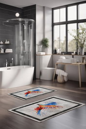 Mijölnir Juego de alfombrillas de baño CT-5364, 2 piezas, Multicolor